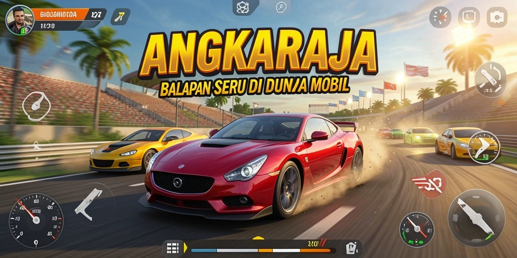 Tampilan gameplay balapan menegangkan di ANGKARAJA.