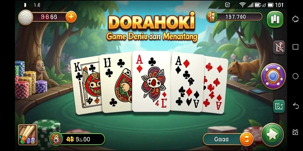 Tampilan gameplay DORAHOKI yang menarik dan interaktif.
