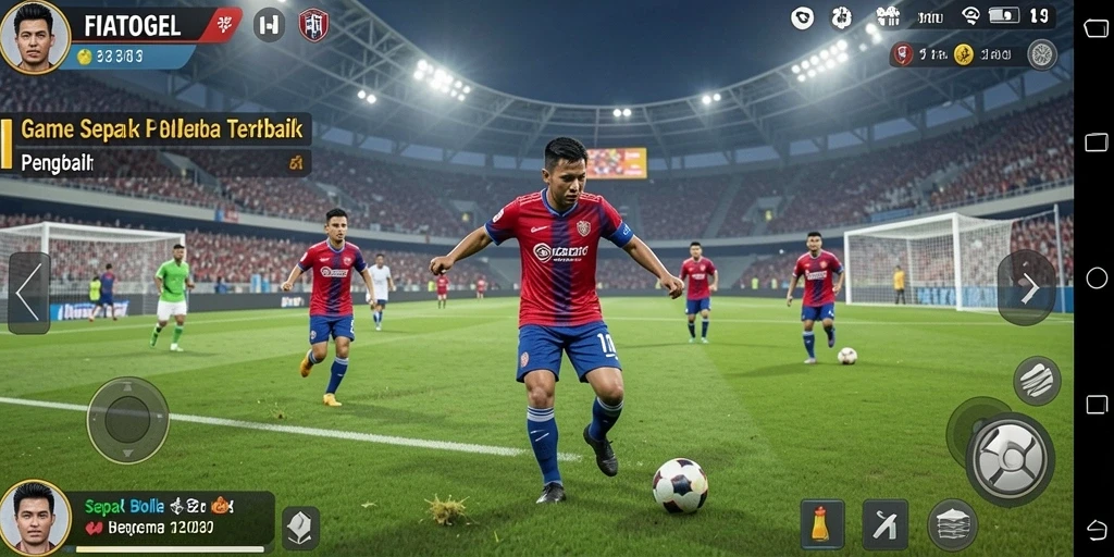 Tampilan menarik dari permainan Football yang intens.