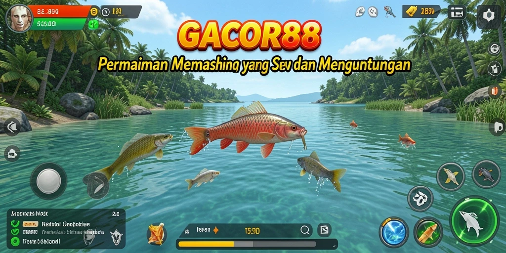 Tampilan gameplay GACOR88 dengan pengalaman memancing yang menarik.