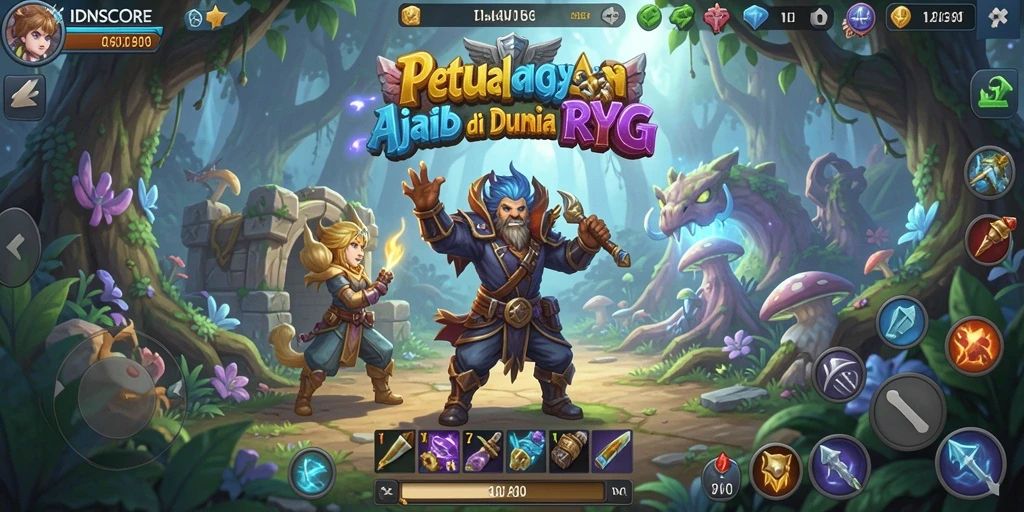 Screenshot gameplay menampilkan aksi seru dalam dunia RPG.