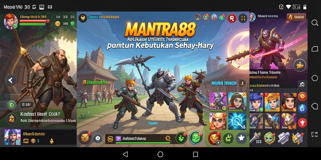 Tampilan utama <strong>MANTRA88</strong> menampilkan antarmuka yang bersih dan fungsional.
