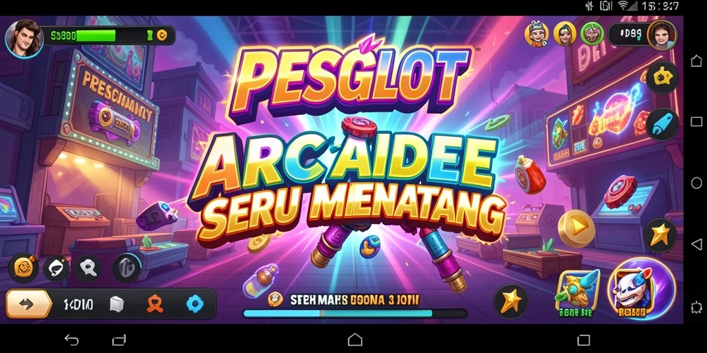 Screenshot utama PESGSLOT menampilkan gameplay Arcade yang seru.