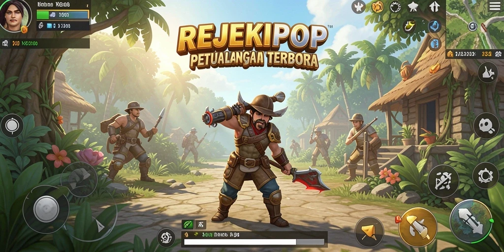 Gameplay seru dalam dunia terbuka REJEKIPOP dengan kegiatan mendebarkan.