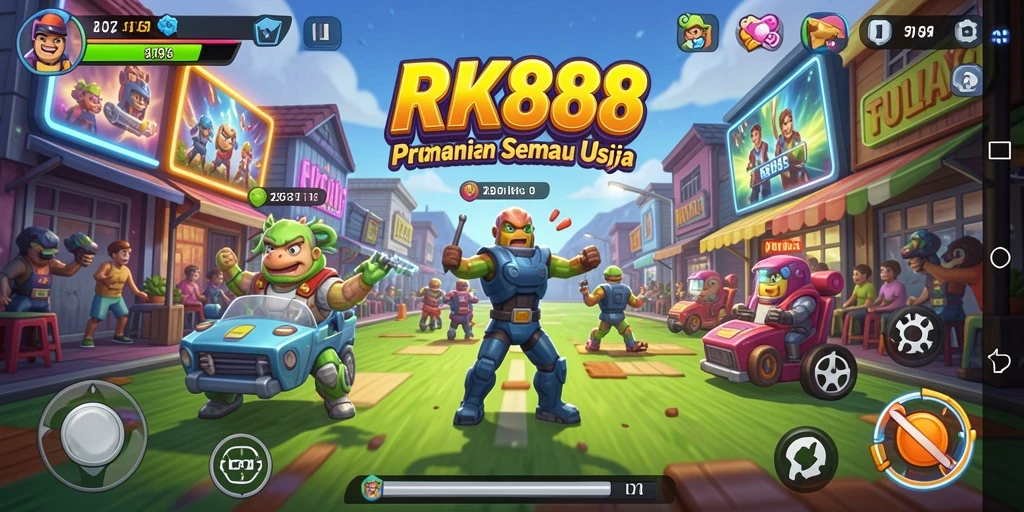 Screenshot gameplay RK88 yang menunjukkan keseruan permainan Arcade.