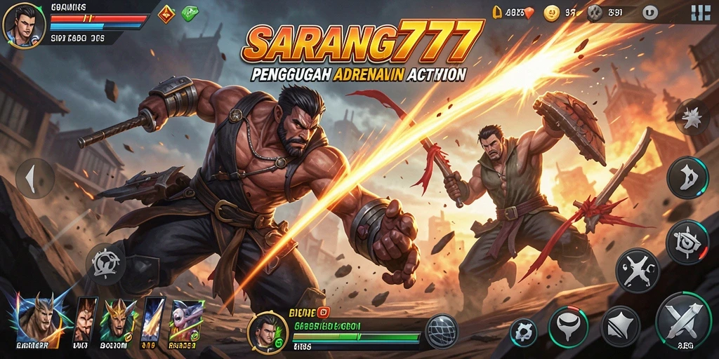 Tampilan gameplay action dari SARANG777 dengan grafis yang menakjubkan.