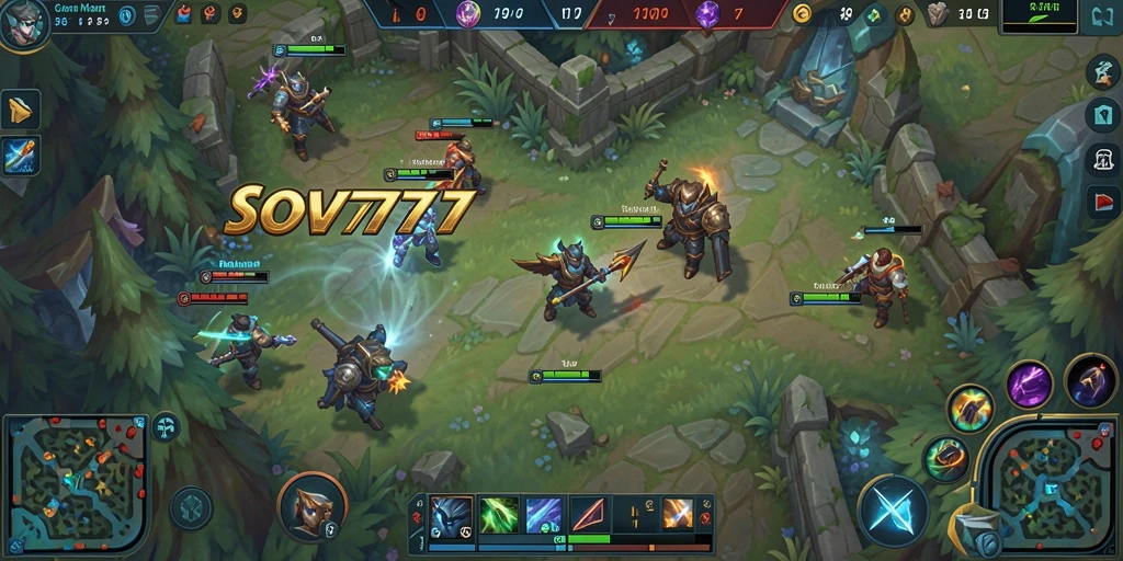 Gameplay seru dan strategis di SOV777 MOBA.