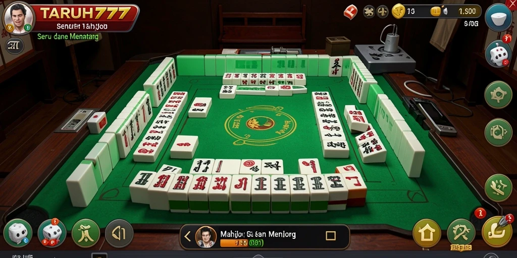 Tampilan gameplay Mahjong yang seru dan menantang di TARUH777.