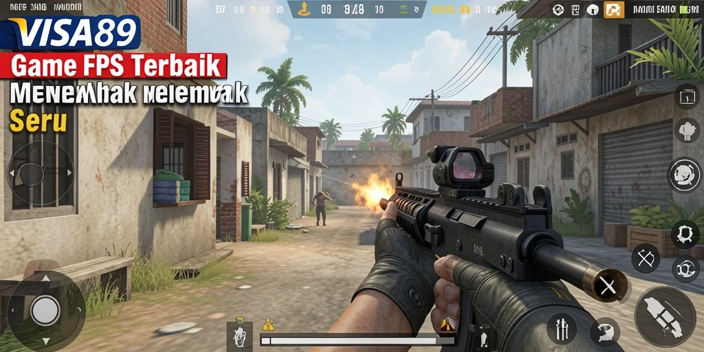 Screenshot menampilkan aksi mendebarkan di dalam game FPS.